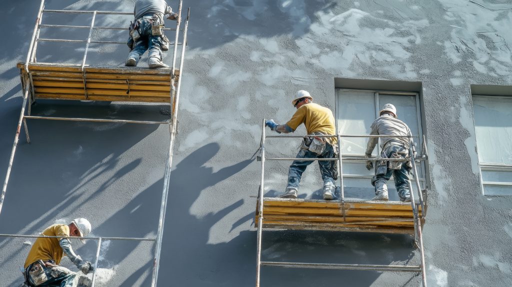 Painters Cape Town preparing and painting a residential home exterior